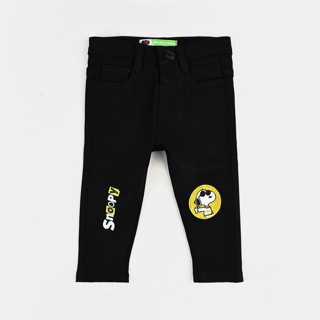 Infant Boys Denim Stretch Pant-BLACK