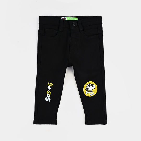Infant Boys Denim Stretch Pant-BLACK