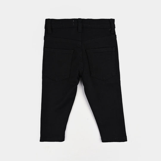 Infant Boys Denim Stretch Pant-BLACK