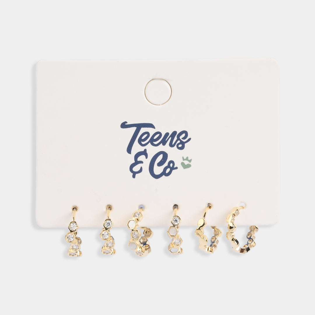 Earrings – 3 Pairs Set | Stylish, Lightweight & Everyday Wear