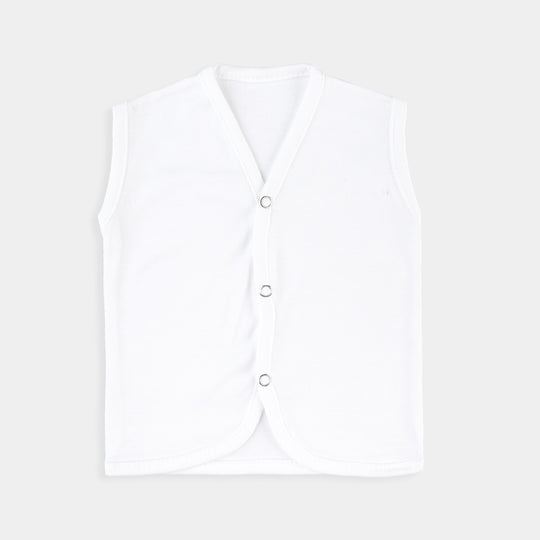 Baby Cotton Printed Vest 3Pcs - White