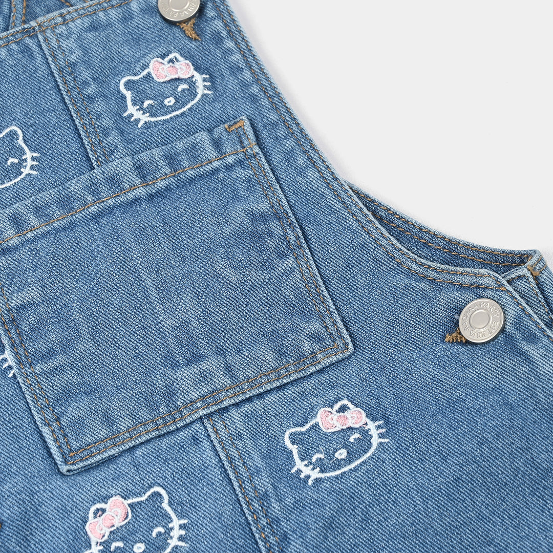 Infant Girls Denim rigid Dangri-Light.Blue