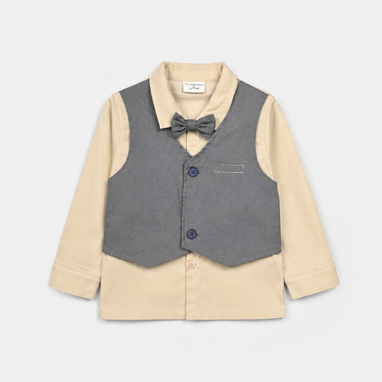 Boys Cotton Interlock 3 - PC 320 - 030 - Grey & Beige
