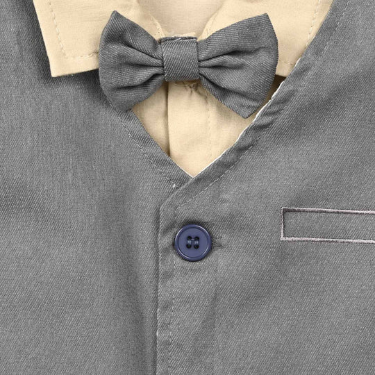 Boys Cotton Interlock 3 - PC 320 - 030 - Grey & Beige