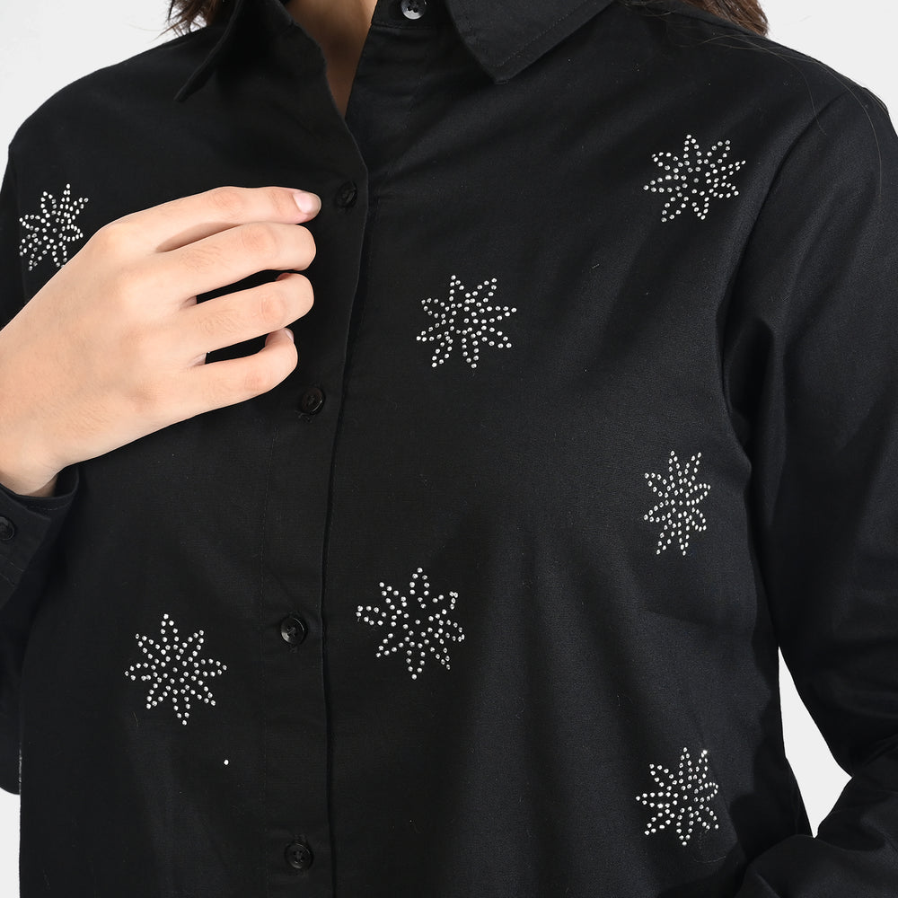 Teen Girls Cotton Co-Set-BLACK