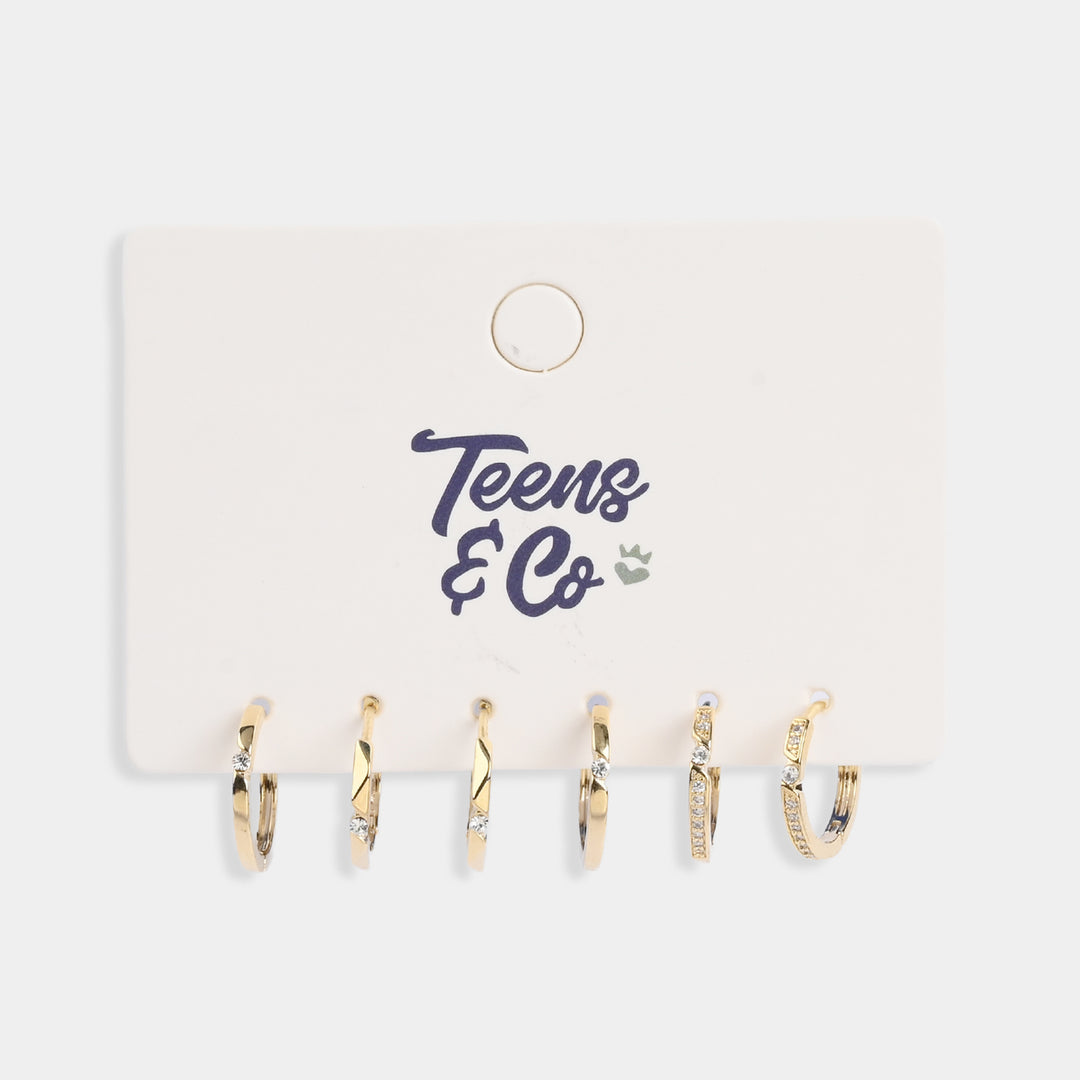 Earrings – 3 Pairs Set | Stylish, Lightweight & Everyday Wear