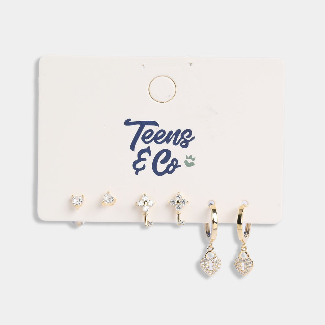 Earrings – 3 Pairs Set | Stylish, Lightweight & Everyday Wear