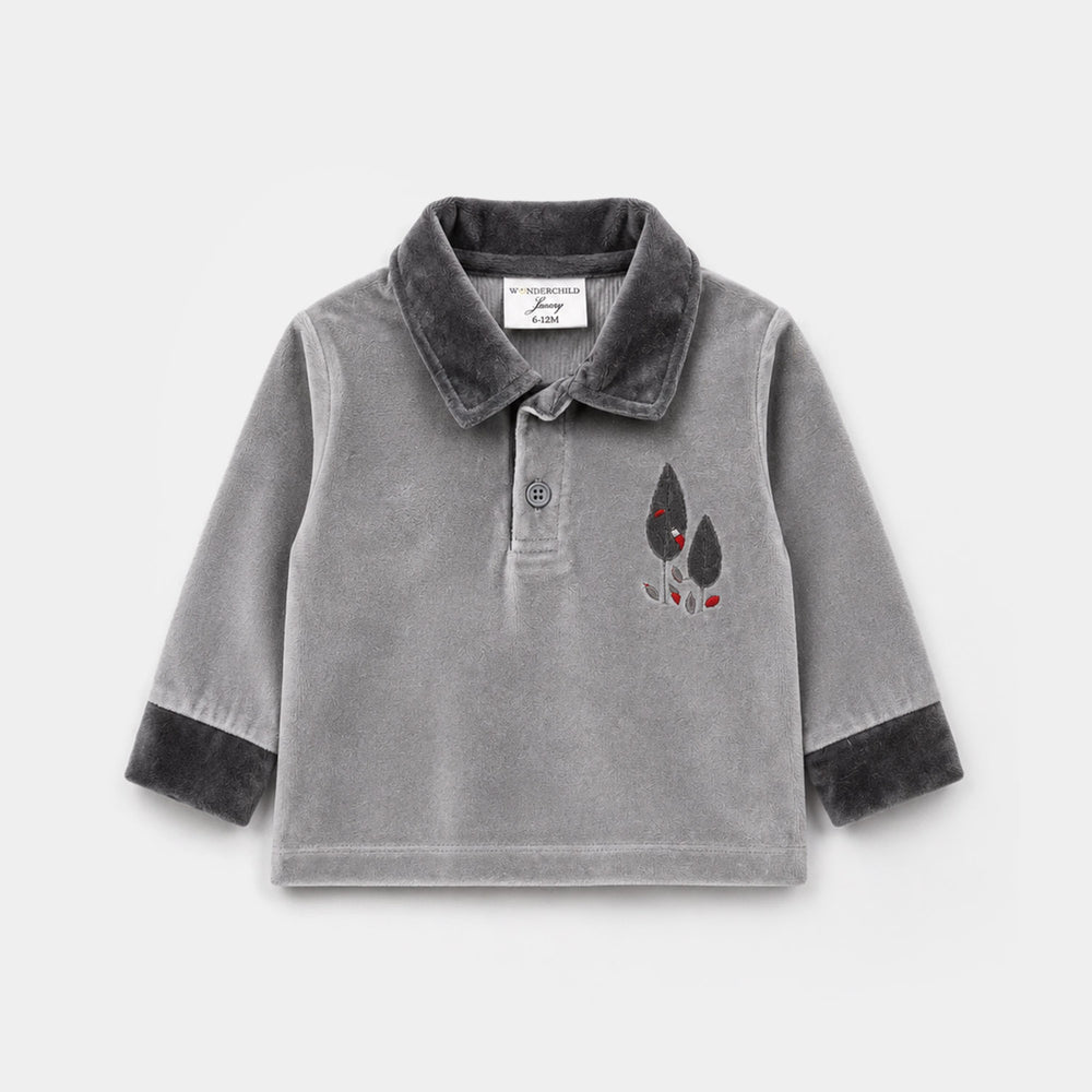 Infant Boys Velour Knitted Suit 319 - 050 - Grey