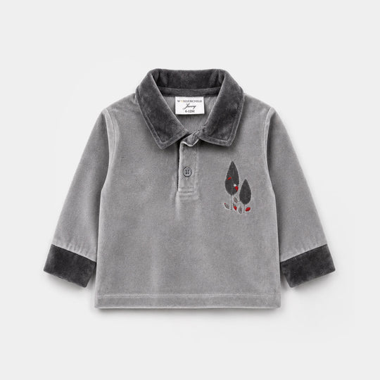 Infant Boys Velour Knitted Suit 319 - 050 - Grey