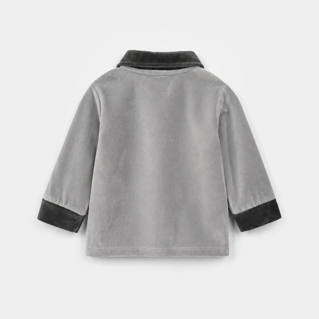 Infant Boys Velour Knitted Suit 319 - 050 - Grey