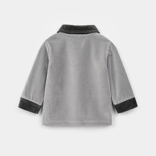 Infant Boys Velour Knitted Suit 319 - 050 - Grey