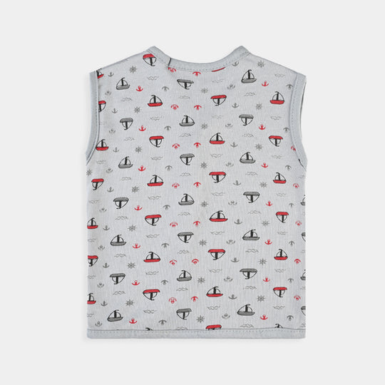 Baby Cotton Printed Vest 3Pcs Set