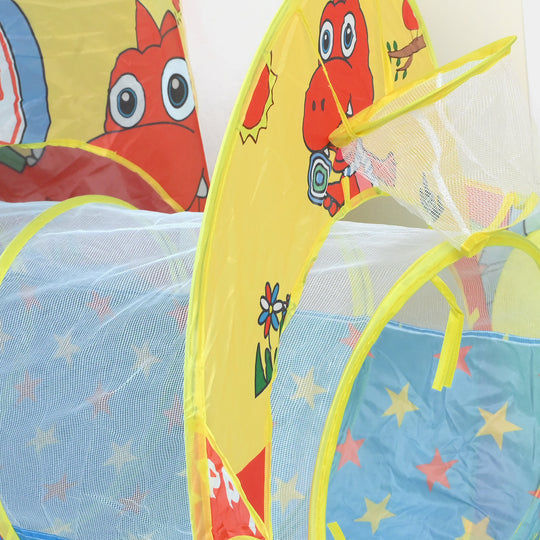 Children Tent House 3-in-1 Pop-Up Play Tent, Tunnel, and Ball Pit