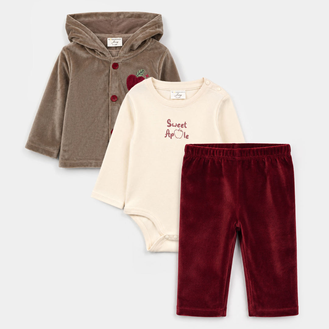 Infant Girls Velour 3 - PC Gift Set 319 - 099