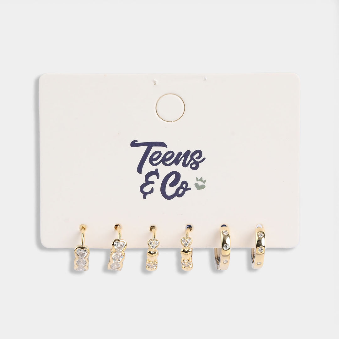 Earrings – 3 Pairs Set | Stylish, Lightweight & Everyday Wear