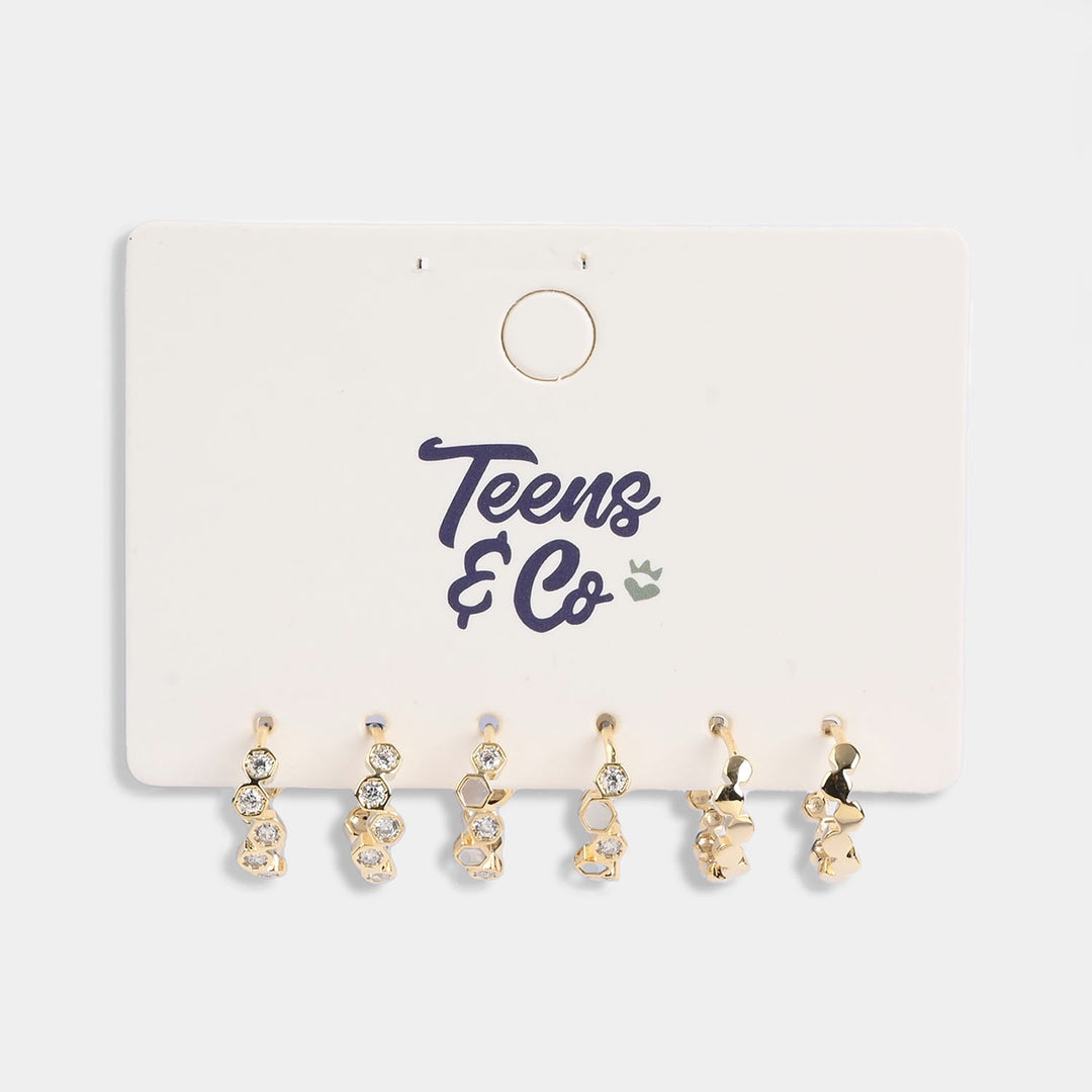 Earrings – 3 Pairs Set | Stylish, Lightweight & Everyday Wear