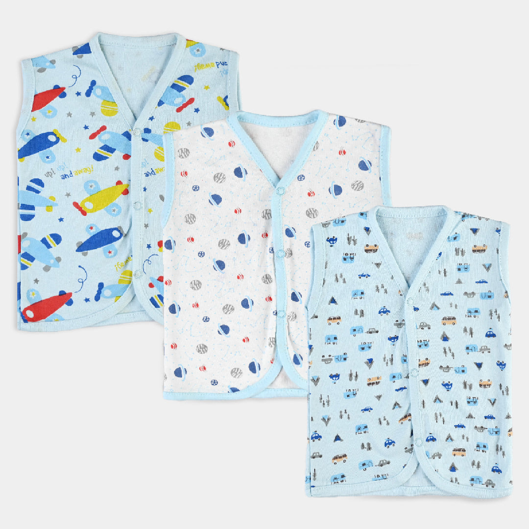 Baby Cotton Printed Vest 3Pcs Set
