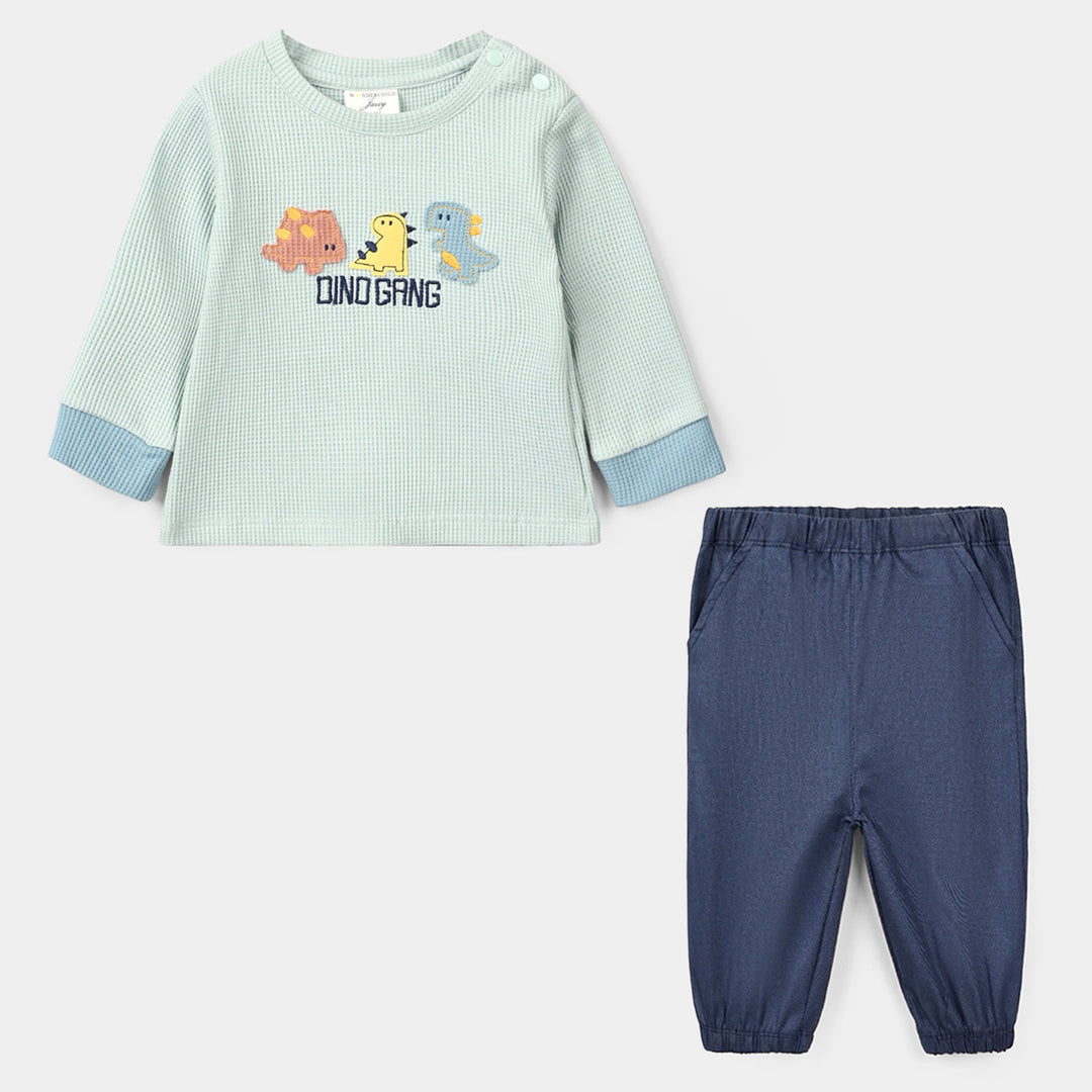 Infant Boys Thermal Knitted Suit 319 - 034 - Navy Green