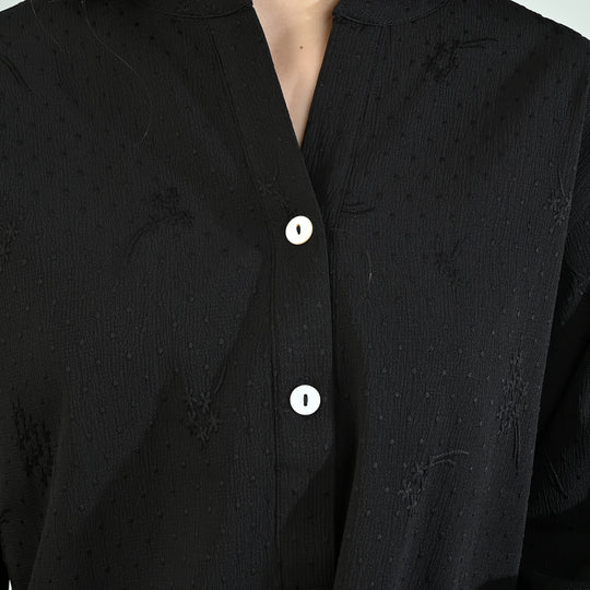 Teens Girls Poly Cotton Top- Black