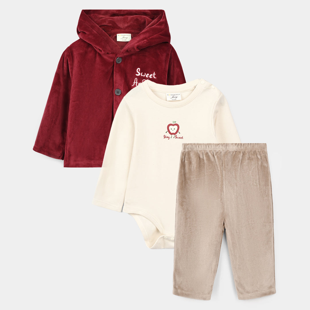 Infant Girls Velour 3 - PC Gift Set 319 - 098