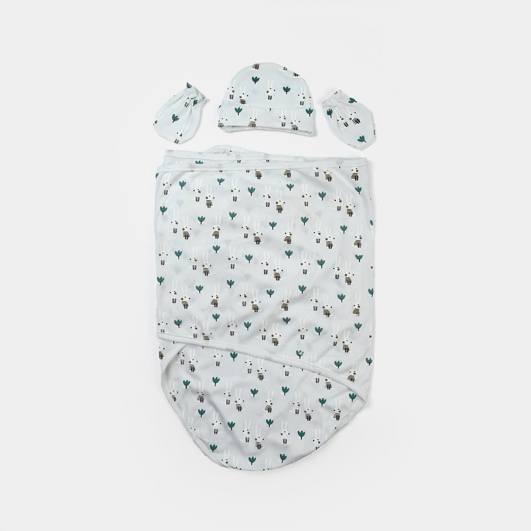 Infant Big Swaddle with Cap & Mittens