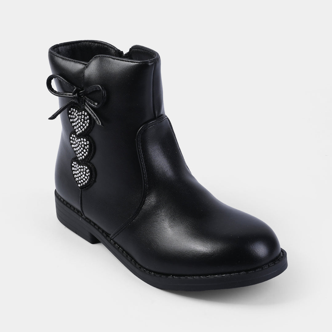 Girls Boots 1608-18-BLACK