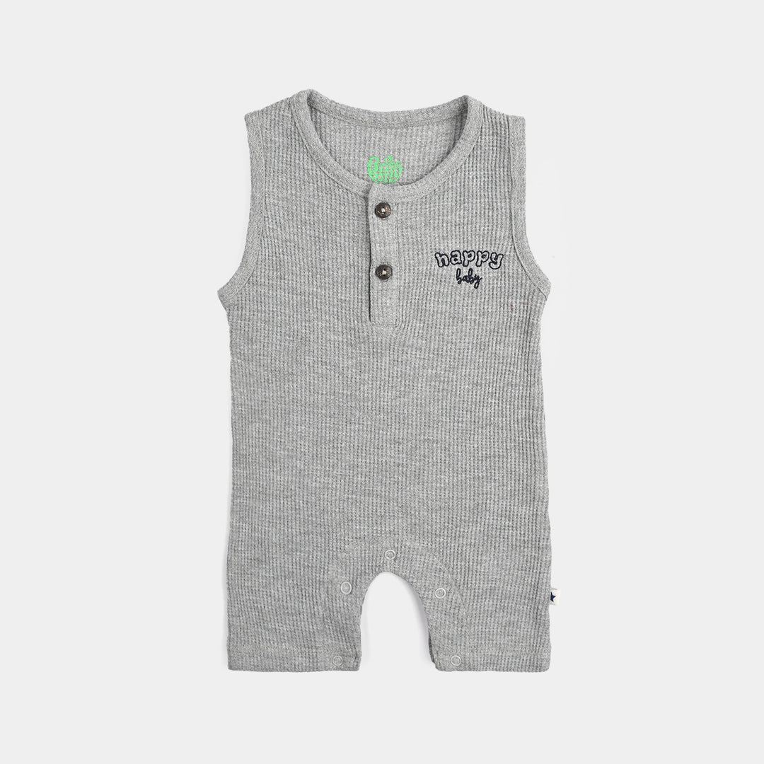 Infant Boys Thermal Romper Happy Baby-Heater.Grey