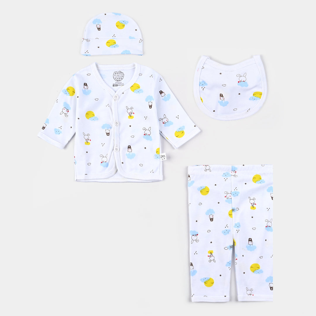 Baby Winter Suit Rabbit Green 4PCs | 0-3M