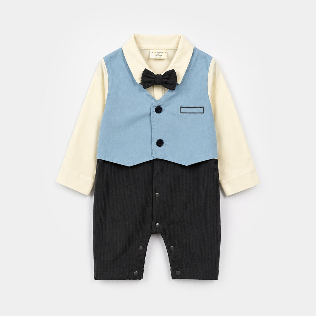 Infant Boys Cotton Interlock Woven Romper 320 - 024