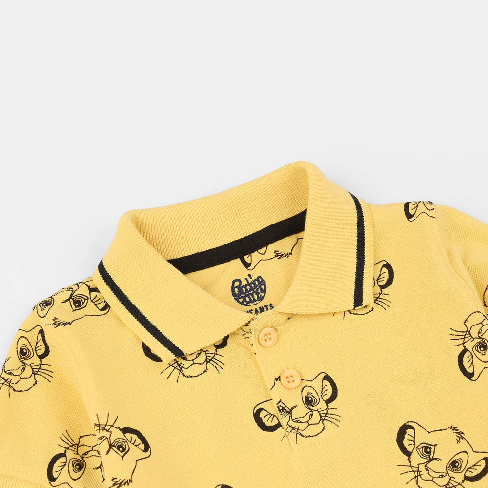Infant Boys Cotton PK Polo - Yellow