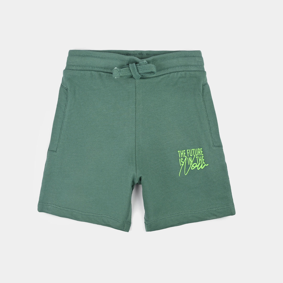 Boys Cotton Terry Short The Future-Blue