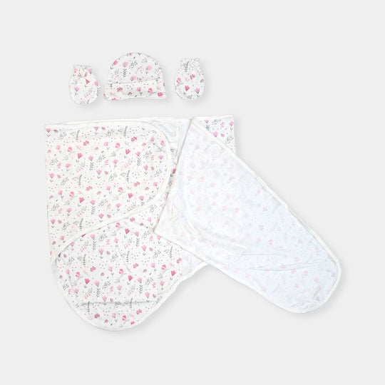 Infant Big Swaddle with Cap & Mittens