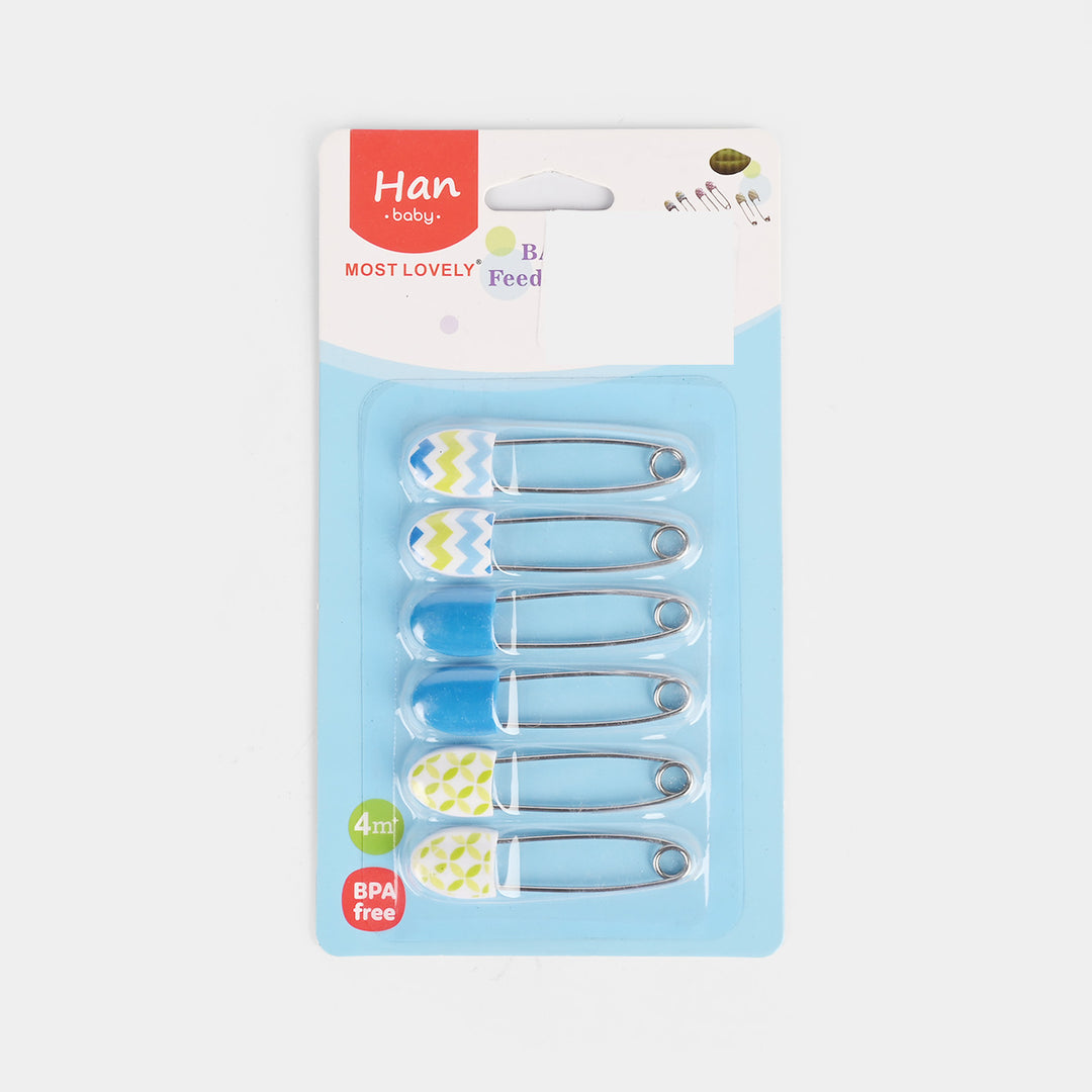 Safety Pin Stainless Steel Fancy 6PCs  For Kids