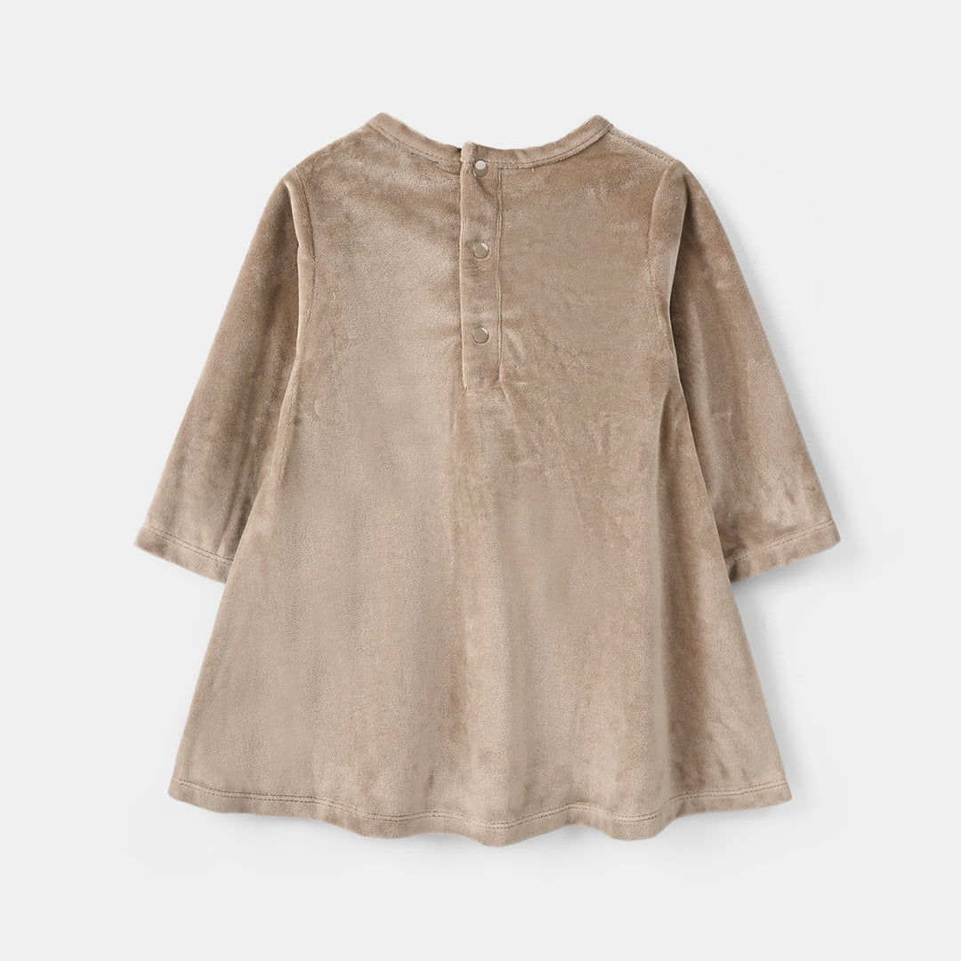 Infant Girls Velour Knitted Suit 319 - 096 - Brown & White