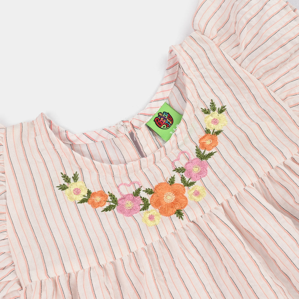 Infant Girls Cotton Emb Top Birdy