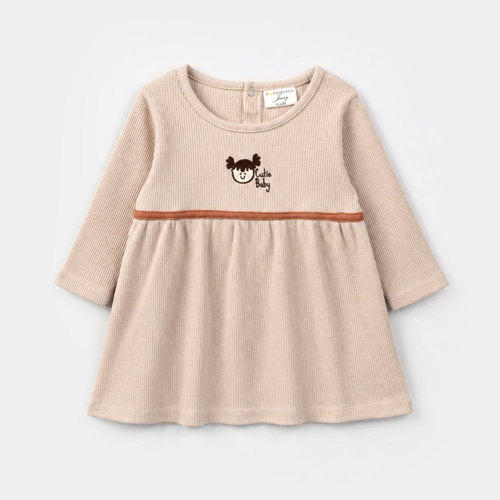 Infant Girls Thermal Knitted Suit 319 - 081 - Beige