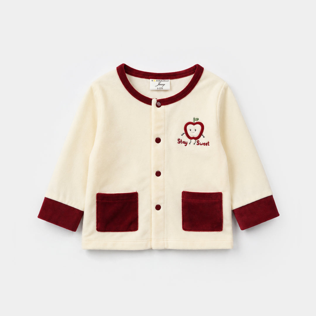 Infant Girls Velour 3 - PC Gift Set 319 - 093 - Red & Cream