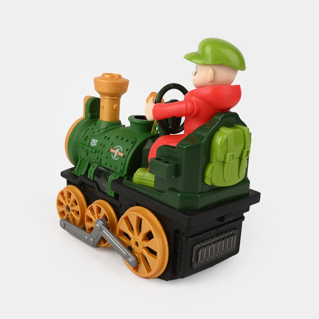 Electric Spray Train | Walking, Rotating & Mist-Spraying Toy Train