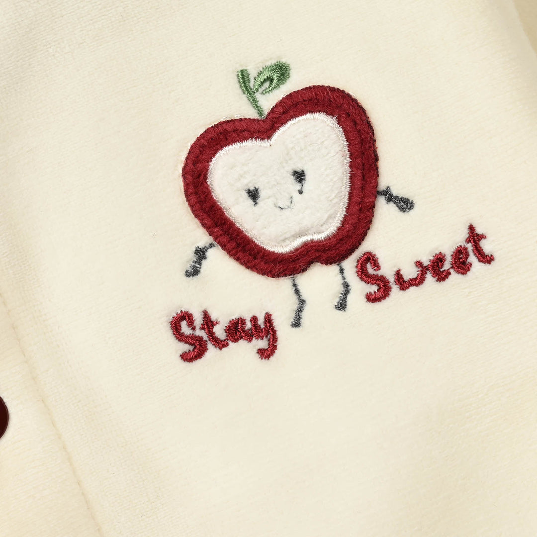 Infant Girls Velour 3 - PC Gift Set 319 - 093 - Red & Cream