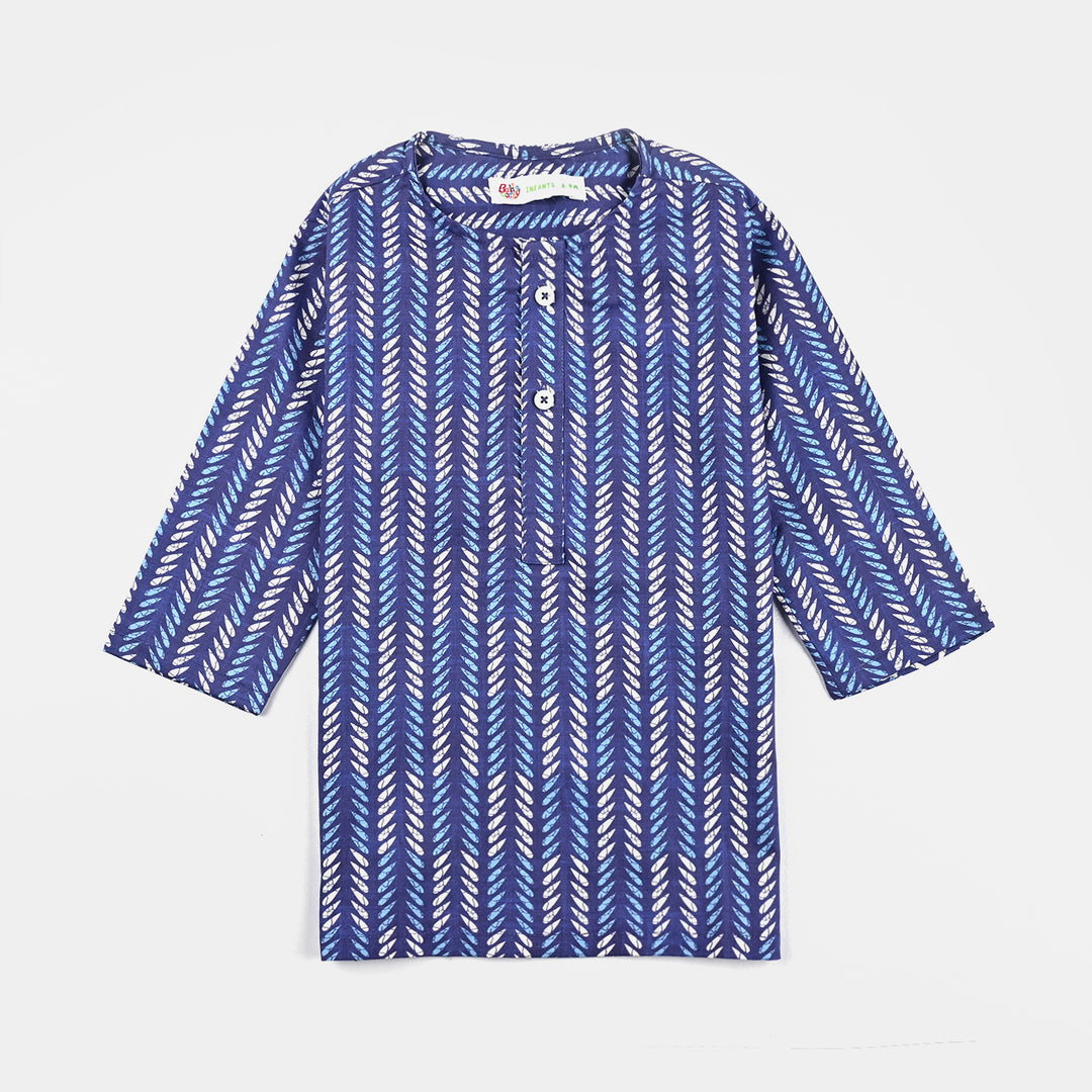 Infant Boys Cotton Kurta - Blue
