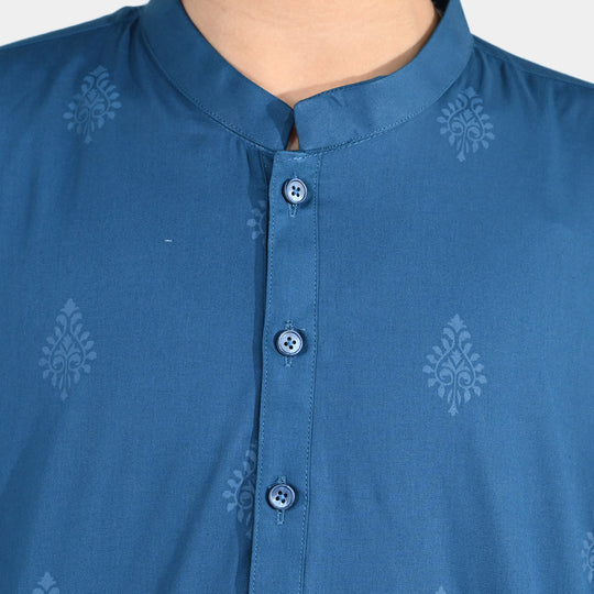 Boys Cotton Poplin Printed Kurta