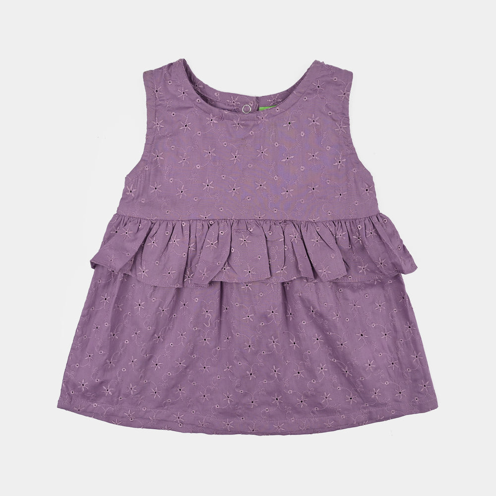 Infant Girls Chikankari 2Pc Suit- Lavender