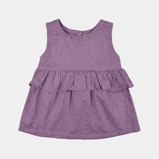 Infant Girls Chikankari 2Pc Suit- Lavender