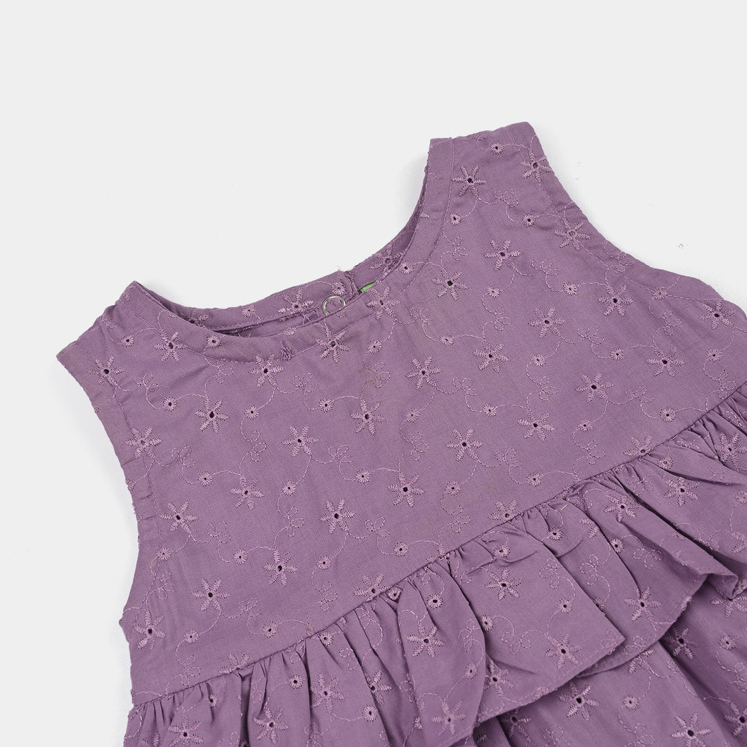 Infant Girls Chikankari 2Pc Suit- Lavender