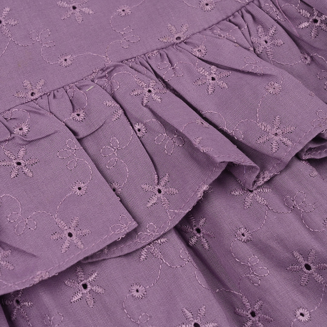Infant Girls Chikankari 2Pc Suit- Lavender