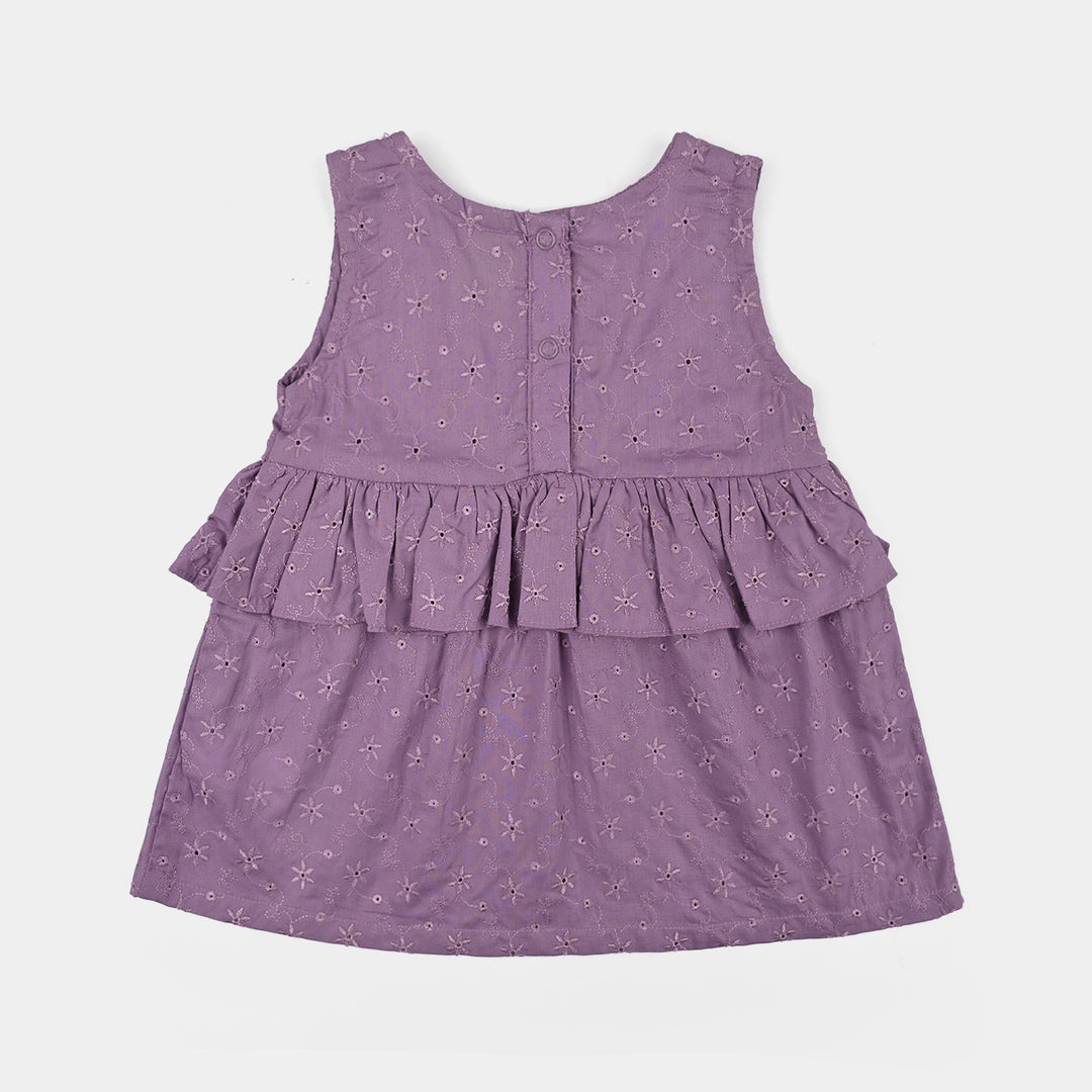 Infant Girls Chikankari 2Pc Suit- Lavender