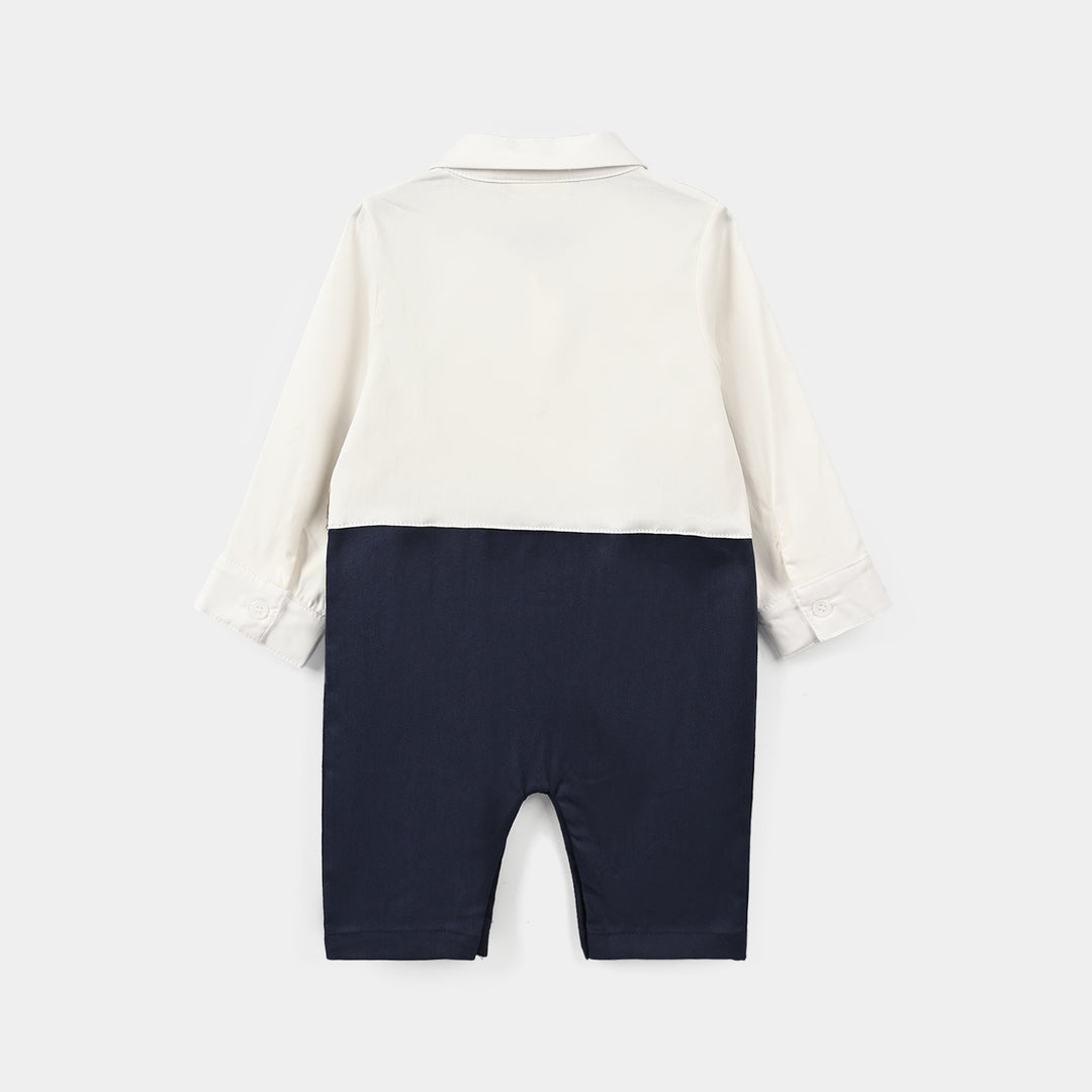 Infant Boys Cotton Interlock Woven Romper 320 - 023