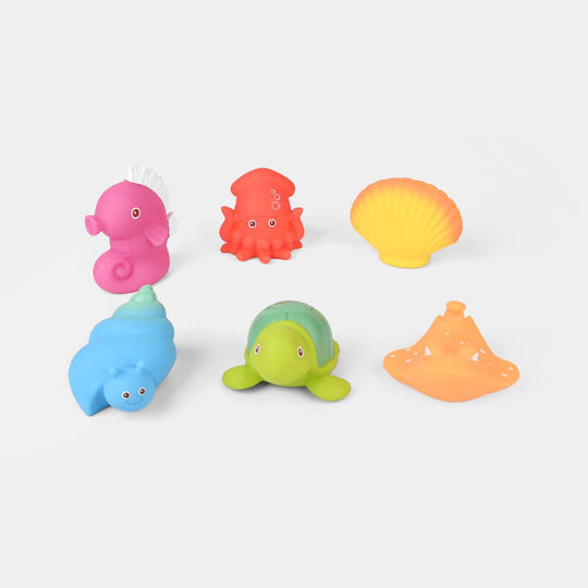 Ocean Friends Bath Toy Set – 6-Piece Soft Squeeze Sea Animals for Kids