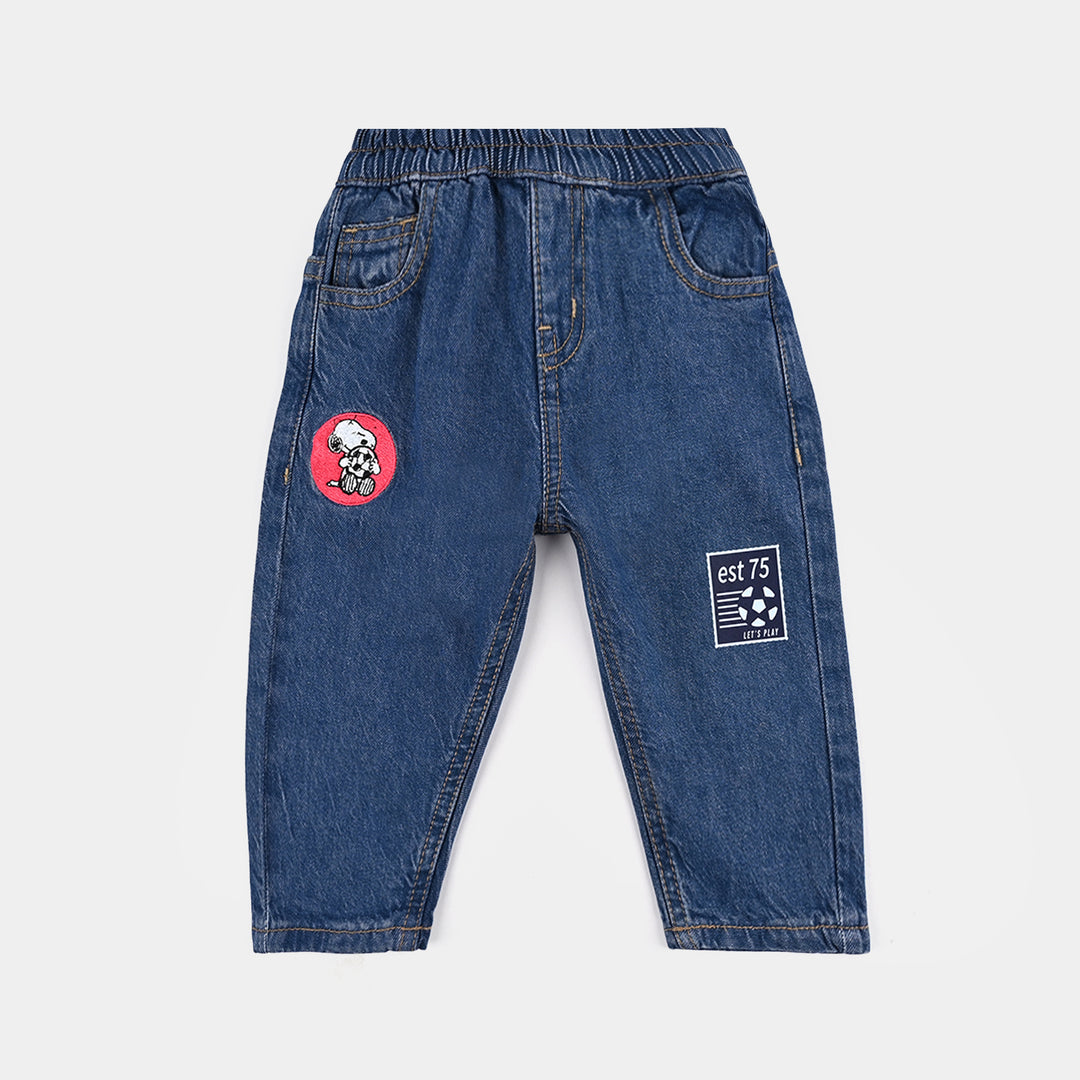 Infant Boys Denim Stretch Pant - DARK BLUE