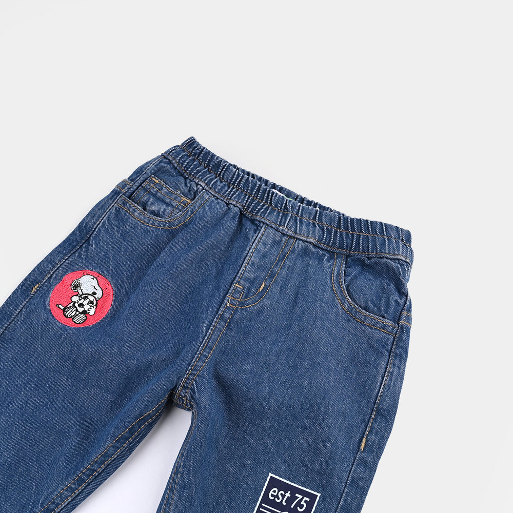 Infant Boys Denim Stretch Pant - DARK BLUE